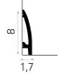 Dekoratívna osvetľovacia lišta na strop MD030 200x8x1,7 cm Mardom