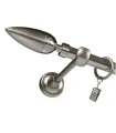 Kovová garniža Satin nickel Ø 16 mm - Linea