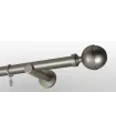 Satin nickel Ø 25 mm - koncovka Kalisto tyč hladká držiak simple