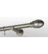 Satin nickel Ø 25 mm - koncovka Beluno tyč hladká držiak simple