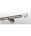 Satin nickel Ø 25 mm - koncovka Crystal cone tyč hladká držiak simple
