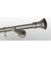 Satin nickel Ø 25 mm - koncovka Koloseo tyč hladká držiak simple