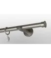 Satin nickel Ø 25 mm - koncovka Duo tyč hladká držiak simple