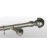 Satin nickel Ø 25 mm - koncovka Boston tyč hladká držiak simple