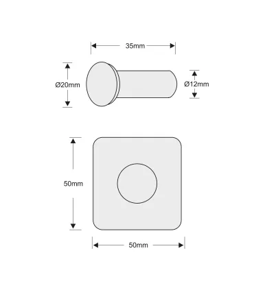 Jednoduchý samolepiaci vešiak Inox N020