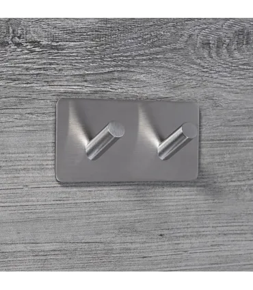 Dvojitý samolepiaci vešiak z brúsenéj nehrdzavejúcej ocele