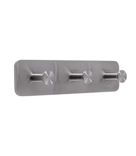 Trojitý samolepiaci vešiak Inox N010