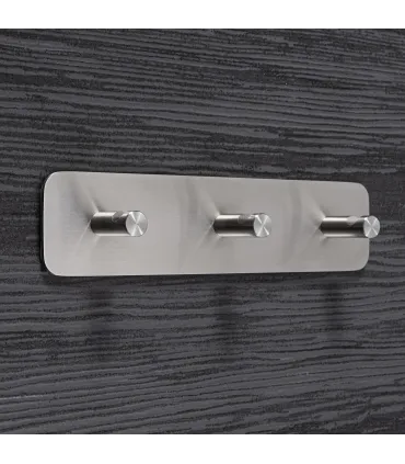 Trojitý samolepiaci vešiak Inox N011