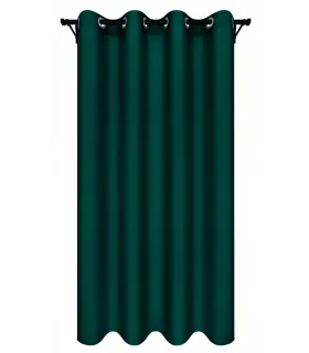 Záves s krúžkami 140cmx250 cm farba Fľaškovo zelená