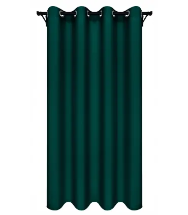 Záves s krúžkami 140cmx250 cm farba Fľaškovo zelená