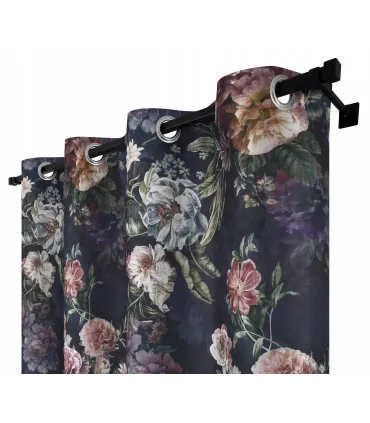 Záves s krúžkami 140cmx250 cm farba Fľaškovo zelená