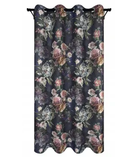 Záves s krúžkami 140cmx250 cm farba Fľaškovo zelená