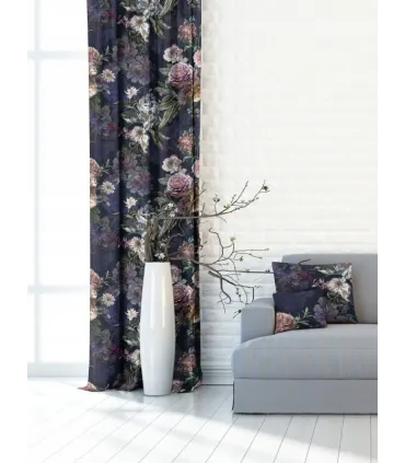 Záves s krúžkami 140cmx250 cm farba Fľaškovo zelená