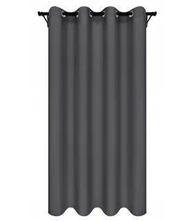 Záves s krúžkami 140cmx250 cm farba Olivovo Sivá