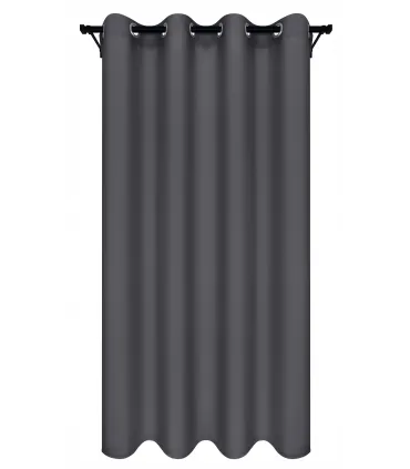 Záves s krúžkami 140cmx250 cm farba Olivovo Sivá