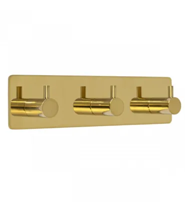 Trojitý samolepiaci vešiak, leštená nehrdzavejúca oceľ