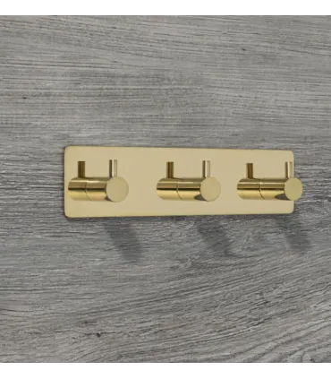 Trojitý samolepiaci vešiak, leštená nehrdzavejúca oceľ