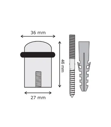 Zarážka dverí 25/40 mm z brúsenéj nehrdzavejúcej ocele