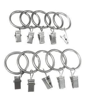 Krúžok so štipcom kus satin nickel  Ø19 mm