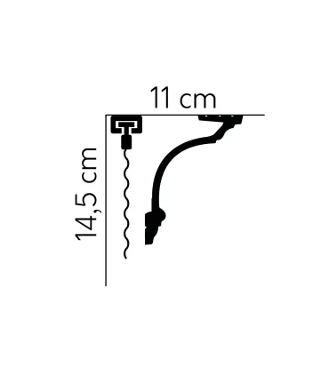 Garnižová stropná lišta MARDOM MD156 - vhodná pre LED podsvietenie