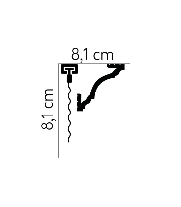 Garnižová stropná lišta MARDOM MD111 - vhodná pre LED podsvietenie