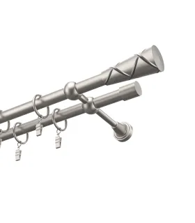 Kovová garniža Satin nickel Ø 19 mm - Trapezium