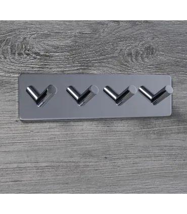 Dvojitý samolepiaci vešiak z brúsenéj nehrdzavejúcej ocele