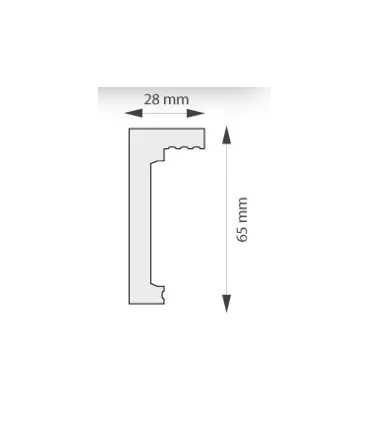 Garnižová stropná lišta Prestige 3 - vhodná pre LED podsvietenie 200x6,5cm