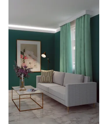 Garnižová stropná lišta Prestige 1 - vhodná pre LED podsvietenie 200x10cm