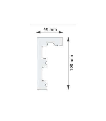 Garnižová stropná lišta Prestige 1 - vhodná pre LED podsvietenie 200x10cm