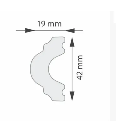 Dekoratívna lišta na stenu DW02D 2m