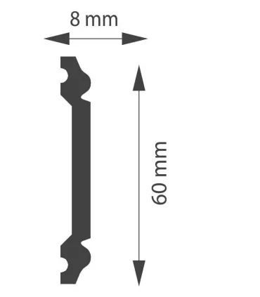 Dekoratívna lišta na stenu DW06C 2m