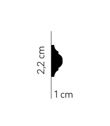 Dekoratívna lišta na stenu MD003 200 x 2.2 x 1 cm Mardom