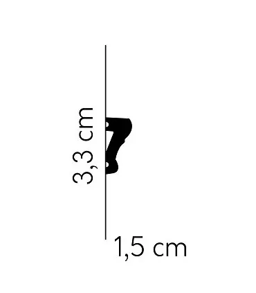 Dekoratívna lišta na stenu MD318 200 x 3.3 x 1.5 cm Mardom