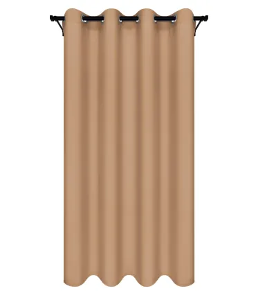 Záves s krúžkami farba Sladký karamel