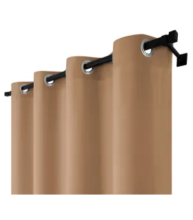 Záves s krúžkami farba Sladký karamel