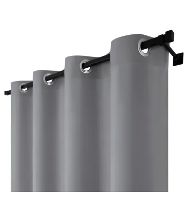 Záves s krúžkami farba Kamenná Sivá