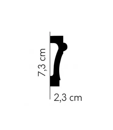 Dekoratívna lišta na stenu MD007 200 x 7.3 x 2.3 cm Mardom