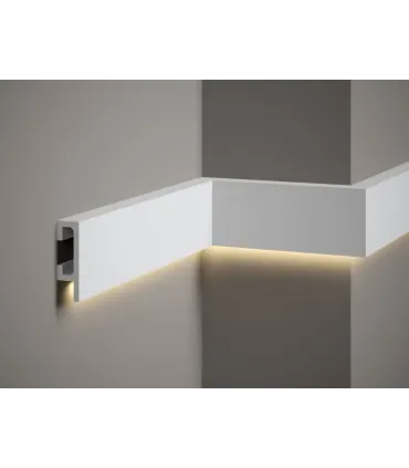 Dekoratívna lišta na stenu QL019 200 x 8 x 2.5 cm Mardom - vhodná pre LED podsvietenie