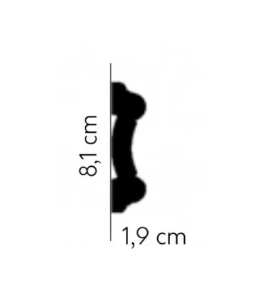 Dekoratívna lišta na stenu MDD339 200 x 8.1 x 1.9 cm Mardom