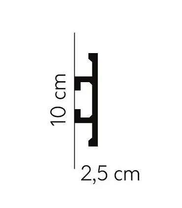 Dekoratívna lišta na stenu QL017 200 x 10 x 2.5 cm Mardom - vhodná pre LED podsvietenie