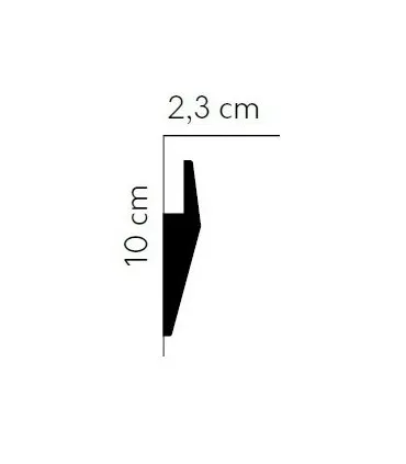 Dekoratívna lišta na stenu MD016 200 x 10 x 2.3 cm Mardom - vhodná pre LED podsvietenie