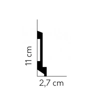 Dekoratívna lišta na stenu MD025 200 x 11 x 2.7 cm Mardom - vhodná pre LED podsvietenie