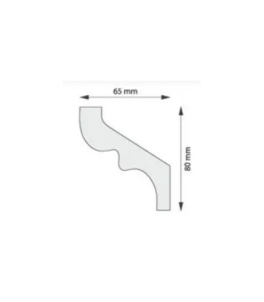 Dekoratívna lišta na strop NS80 200 x 8 x 6.5 cm DSM