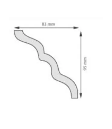 Dekoratívna lišta na strop NS130 200 x 9.5 x 8.3 cm DSM