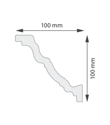 Dekoratívna lišta na strop Lena 200 x 10 x 10 cm DSM
