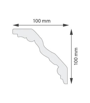 Dekoratívna lišta na strop Nina 200 x 10 x 10 cm DSM