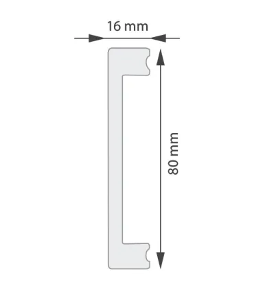 Dekoratívna lišta na stenu DW08A 200 x 1.6 x 8 cm