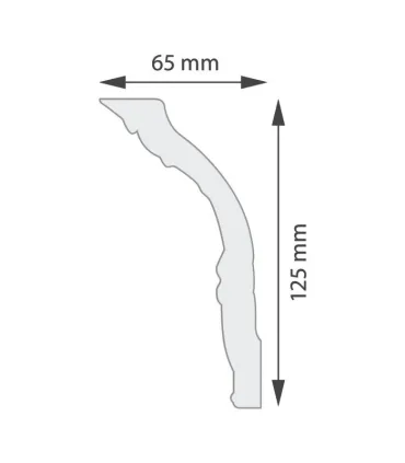 Dekoratívna lišta na strop Olivia 200 x 12.5 x 6.5 cm DSM