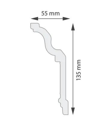 Dekoratívna lišta na strop Amelia 200 x 13.5 x 5.5 cm DSM